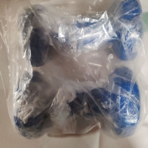 Set 2 gantere, 2 x 2 kg, interior fonta, acoperire vinil, forma hexagonala, pentru antrenament cu greutati si fitness, Albastru, Resigilat, Grad B - Img 5