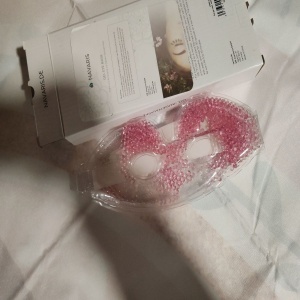 Set 2 Masți de față și ochi cu gel rece sau caldut pentru reducerea umflaturilor și cearcanelor, ideal pentru relaxare, alinarea durerilor de cap și grijirea pielii, spa facial, roz, Resigilat, Grad A - Img 6