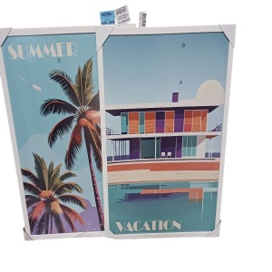 Set 2 tablouri decorative MDF 50x70 cm, multicolor - Verificat A · Re-Bloom