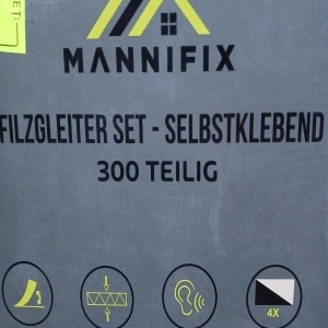 Set 300 tampoane pentru podea din pasla MANNIFIX autoadezive, pentru picioare scaun, mobila, 12 dimensiuni, Resigilat, Grad A - Img 4