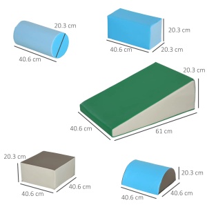 Set 5 blocuri de constructie pentru copii Re-Bloom, PU/spuma, multicolor, 1-3 ani, Resigilat, Grad A - Img 3