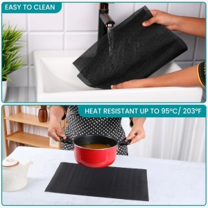 Set 6 Naproane, PVC, 30 x 44, 5 cm, Negru, Resigilat, Grad A - Img 4