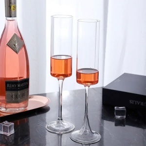 Set 6 pahare sampanie, model evazat, 170 ml, sticla, transparent, Resigilat, Grad A - Img 4