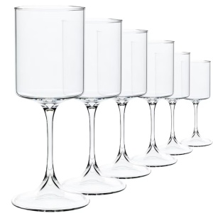 Set 6 pahare vin, model evazat, 355 ml, sticla, transparent, Resigilat, Grad A - Img 2