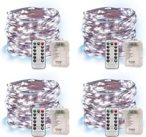 Set de 4 instalatii Stanbow, LED, alb, 5 m