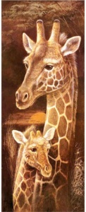 Set de creatie cu diamante ParNarZar, model girafe, maro, 40 x 105 cm - Img 1