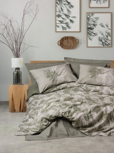 Set husa pilota + 2 fete de perna, bumbac, 260x220 cm + 2x50x80 cm, kaki - Verificat A · Re-Bloom