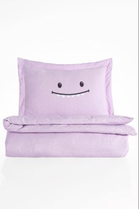 Set husa pilota + fata de perna, 65% bumbac/35% poliester, 135x200 cm + 80x80 cm, violet - Verificat A · Re-Bloom - Img 3