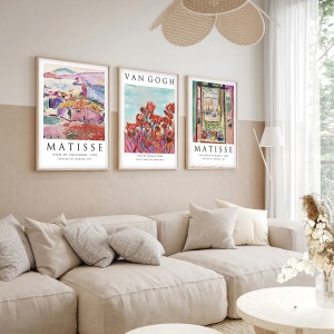 Set tablou decorativ Re-Bloom, 3 piese, MDF/lemn masiv, multicolor, 30 x 40 cm - Img 2