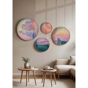 Set tablou decorativ Re-Bloom, 4 piese, lemn masiv, multicolor - Img 2