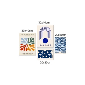 Set tablou decorativ Re-Bloom, 4 piese, MDF/hartie foto, multicolor, 62 x 85 cm - Img 2