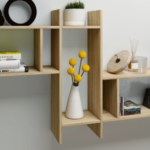Sirola Maxi set 3 rafturi de perete 188x80x20 cm, PAL acoperit, decor stejar Sonoma - Verificat A · Re-Bloom - Img 3