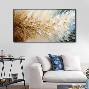 Tablou decorativ canvas, 50x120 cm, panza/lemn, format panoramic, multicolor - Verificat A · Re-Bloom - Img 1