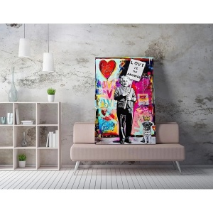 Tablou decorativ canvas 50x70 cm, 50% bumbac/50% poliester, imprimare digitala, rama lemn 2x3 cm, multicolor - Verificat A · Re-Bloom - Img 3
