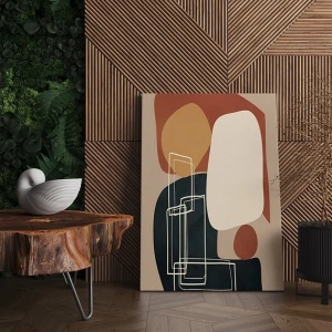 Tablou decorativ canvas 70x100 cm, panza 100%, cadru lemn 100% 2x3 cm, multicolor - Verificat A · Re-Bloom - Img 3