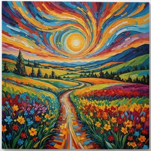 Tablou decorativ canvas, 70x70 cm, panza/lemn, multicolor - Verificat A · Re-Bloom