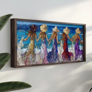 Tablou decorativ MDF/molid 120x40x3.5 cm, MDF 3mm, rama molid 100%, imprimare UV, format panoramic, multicolor - Verificat A · Re-Bloom - Img 2