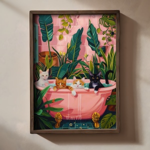 Tablou decorativ Re-Bloom, MDF/lemn masiv, multicolor, 35 x 47 x 2 cm - Img 3