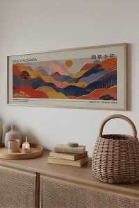 Tablou decorativ Re-Bloom, MDF/lemn masiv, multicolor, 50 x 120 cm - Img 3