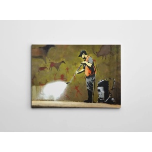 Tablou decorativ Re-Bloom, panza/lemn, multicolor, 50 x 70 cm - Img 1