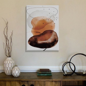 Tablou decorativ Re-Bloom, panza/lemn, multicolor, 50 x 70 cm - Img 5