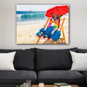 Tablou decorativ Re-Bloom, panza/lemn, multicolor, 70 x 100 cm