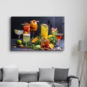 Tablou decorativ Re-Bloom, sticla temperata, multicolor, 46 x 72 cm - Img 3