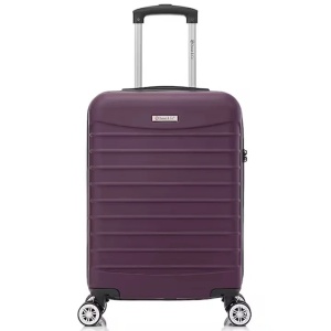 Troler cabina avion, Model Line, 4 roti duble cu rotatie 360°, maner telescopic, cifru, 55 x 36 x 20 cm, ABS, mov, Resigilat, Grad A