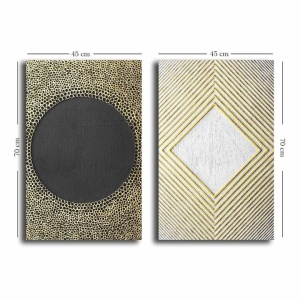 Wallity set 2 tablouri decorative canvas, 2x45x70 cm, panza 100% 2.8mm, rama lemn pin 100%, multicolor - Verificat A · Re-Bloom - Img 4