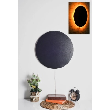 Wallxpert aplica LED decorativa Ø45 cm, baza MDF 2.7mm, 60 LED/m, 350 lm, 3400K, 16.8W, durata 50000h, galben - Verificat B · Re-Bloom - Img 3