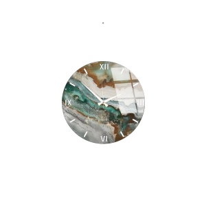 Wallxpert ceas de perete decorativ, sticla 100% 4mm, diametru 40 cm, multicolor - Verificat A · Re-Bloom