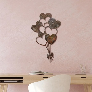 Wallxpert decor de perete metal pictat manual, 35x21 cm, grosime 1.5mm, antichizat - Verificat A · Re-Bloom - Img 3