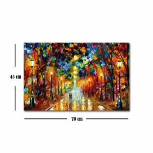 Wallxpert tablou canvas Leonid Afremov Farewell to Anger 45x70 cm, panza suede 100%, rama lemn 3 cm, multicolor - Verificat A · Re-Bloom - Img 5