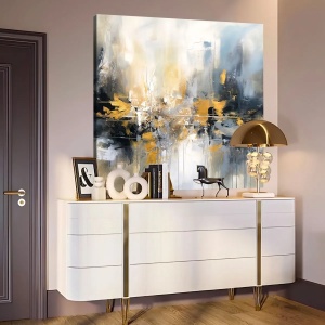 Wallxpert tablou decorativ canvas, 140x140 cm, panza 100%, cadru lemn 100% grosime 3-4 cm, carlige preinstalate, multicolor - Verificat A · Re-Bloom - Img 2