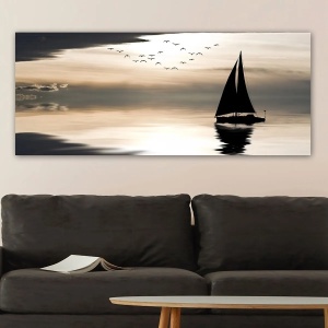 Wallxpert tablou decorativ canvas, 50x120 cm, panza 100%, cadru lemn 100% grosime 3 cm, format panoramic, multicolor - Verificat A · Re-Bloom - Img 2