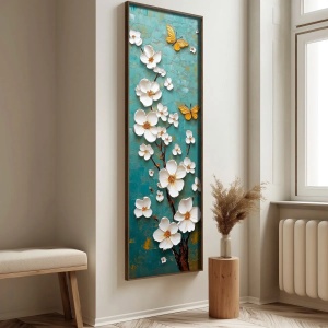Wallxpert tablou decorativ inramat, 40x120x3.5 cm, MDF 3mm, cadru lemn pin 100%, imprimare UV, format panoramic, multicolor - Verificat A · Re-Bloom - Img 2