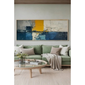 Wallxpert tablou decorativ inramat, 50x120 cm, MDF 2.7mm, cadru lemn masiv 2 cm, imprimare digitala, format panoramic, multicolor - Verificat A · Re-Bloom - Img 2