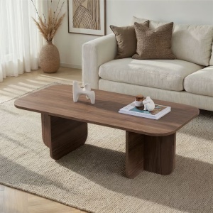 Woody Fashion masa de cafea, PAL melaminat, 120x60x41cm, max 25kg, Nuc - Verificat A · Re-Bloom - Img 2