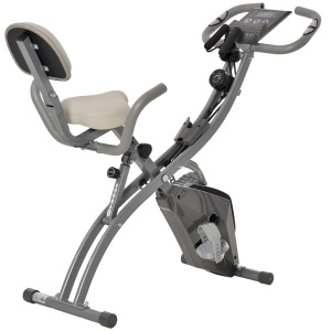 Bicicleta fitness pliabila 2 in 1 Re-Bloom, 8 nivele de rezistenta, otel/ABS, gri, 97 x 51 x 115 cm, Resigilat, Grad A