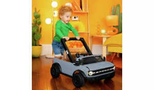 Bright Starts Ford Bronco premergator bebelusi 4in1, 47.5x74.93x64.52cm, 12kg, pliabil, 4 moduri utilizare, pentru 6 luni+/max 12kg, baterii 3xAA, negru - Verificat A · Re-Bloom - Img 4