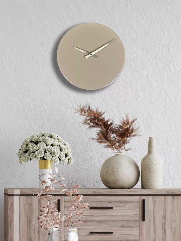 Ceas de perete decorativ 35x35 cm, metal, cappuccino - Verificat A · Re-Bloom - Img 2