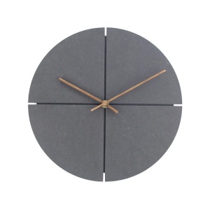Ceas de perete Shreve, lemn, gri/maro, 28 cm
