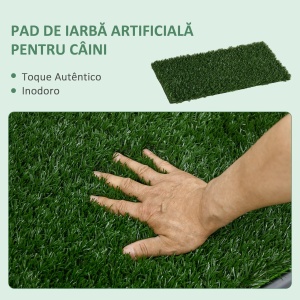 Covoras de iarba pentru caini Re-Bloom, polipropilena/polietilena, verde/negru, 67 x 41 x 3.5 cm, Resigilat, Grad A - Img 2