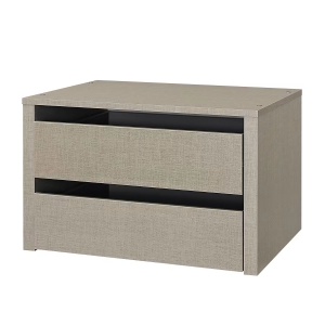 Crato set 2 sertare dressing 60x39x45 cm, PAL imprimat lacuit, aspect in natural, montaj reglabil - Verificat A · Re-Bloom