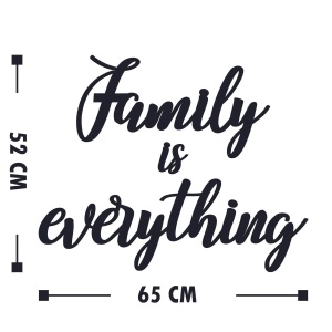 Decor de perete Re-Bloom, Family is everything, MDF, negru - Img 2