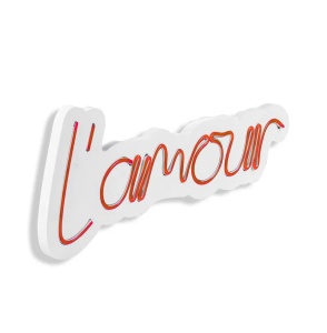 Decor de perete Re-Bloom, L amour, LED, PVC, rosu, 41 x 18 x 2 cm - Img 4