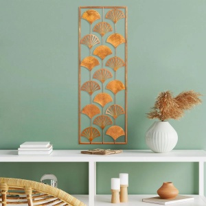 Decor de perete Re-Bloom, metal, portocaliu, 32 x 90 cm - Img 3