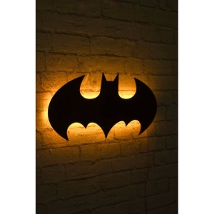 Decor de perete Re-Bloom, model Batman, LED, MDF, negru, 50 x 25 cm - Img 3