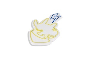 Decor de perete Re-Bloom, model Pikachu, LED, PVC, galben/albastru, 29 x 46 x 2 cm - Img 3