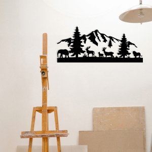 Decoratiune perete Mountain, metal, 70x30 cm, negru - Verificat A · Re-Bloom - Img 3